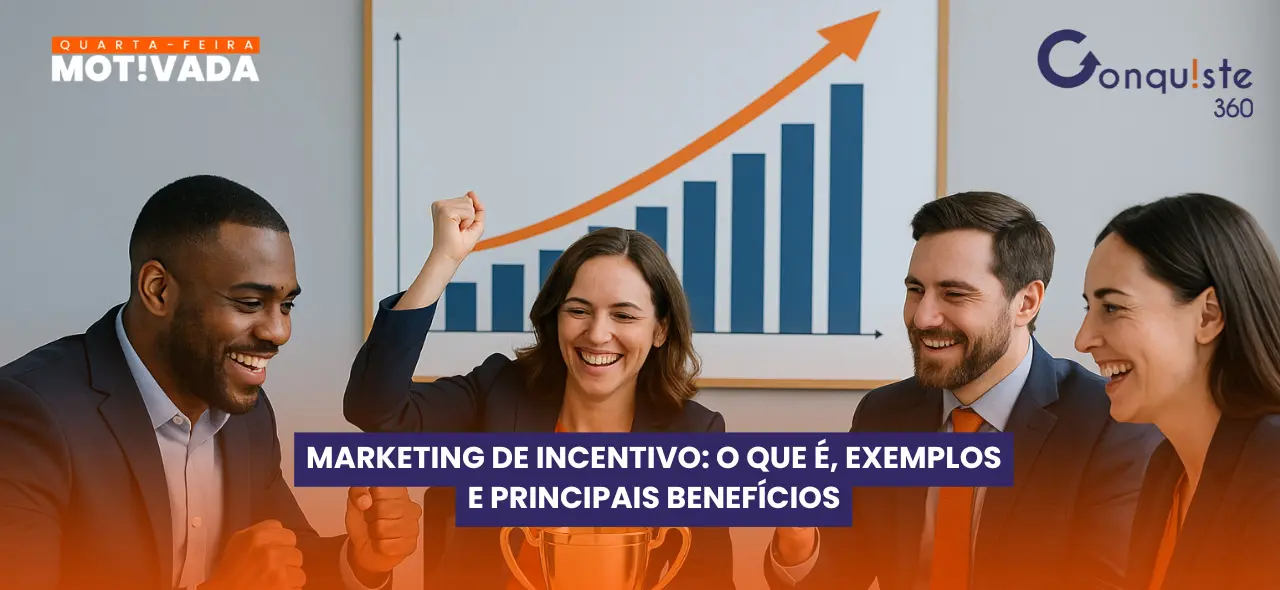 Equipe celebrando metas batidas, representando uma estratégia de marketing de incentivo bem sucedida